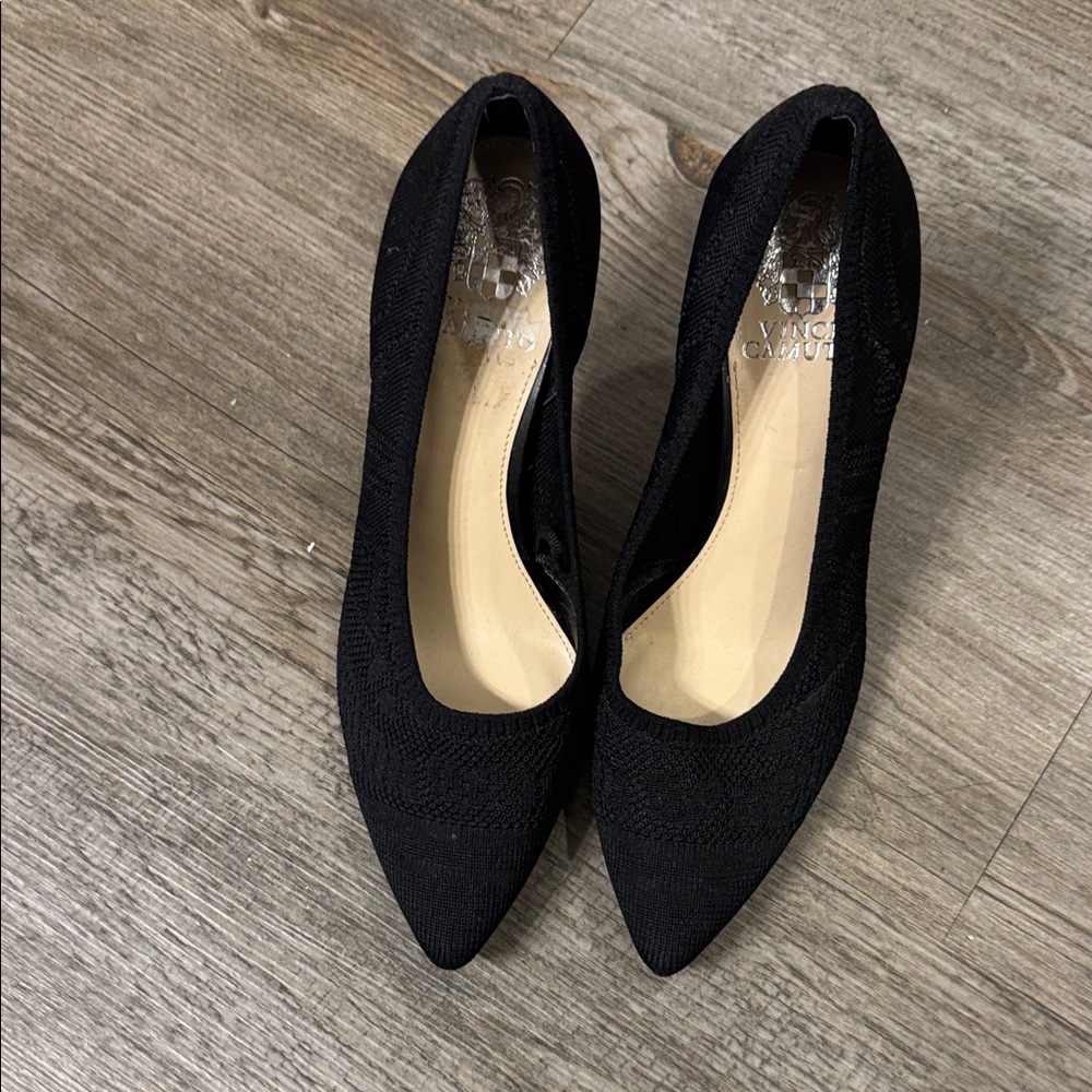 Vince Camuto Black Pointed Toe Heels